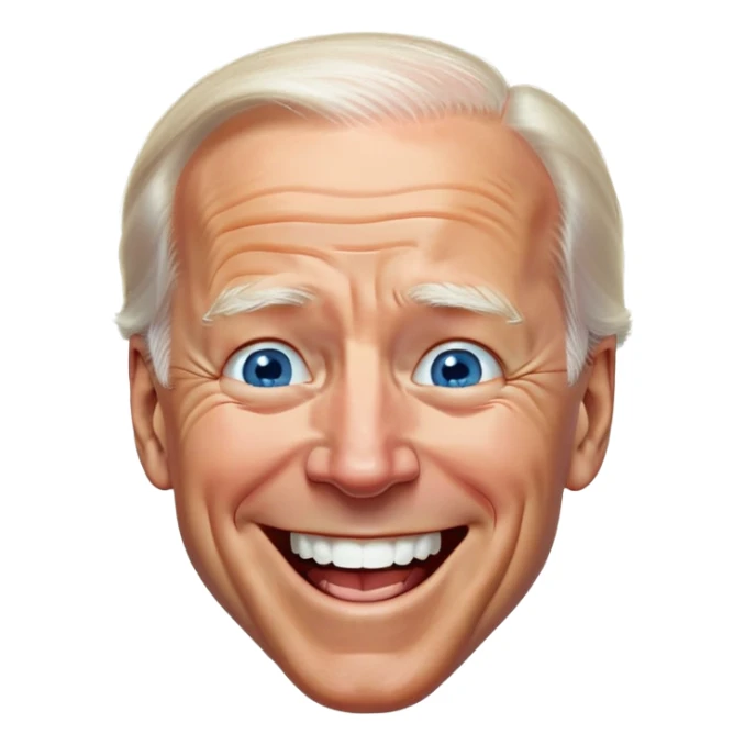 Joe Biden blue eyes laughing sticker