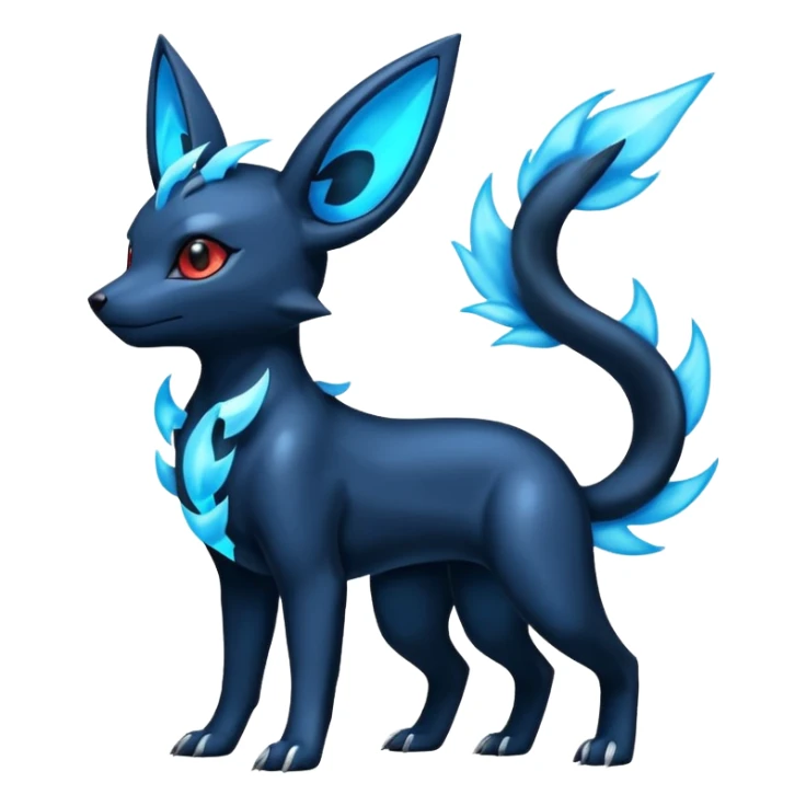 Blue Shiny Umbreon-Salandit-Jolteon-fusion sticker