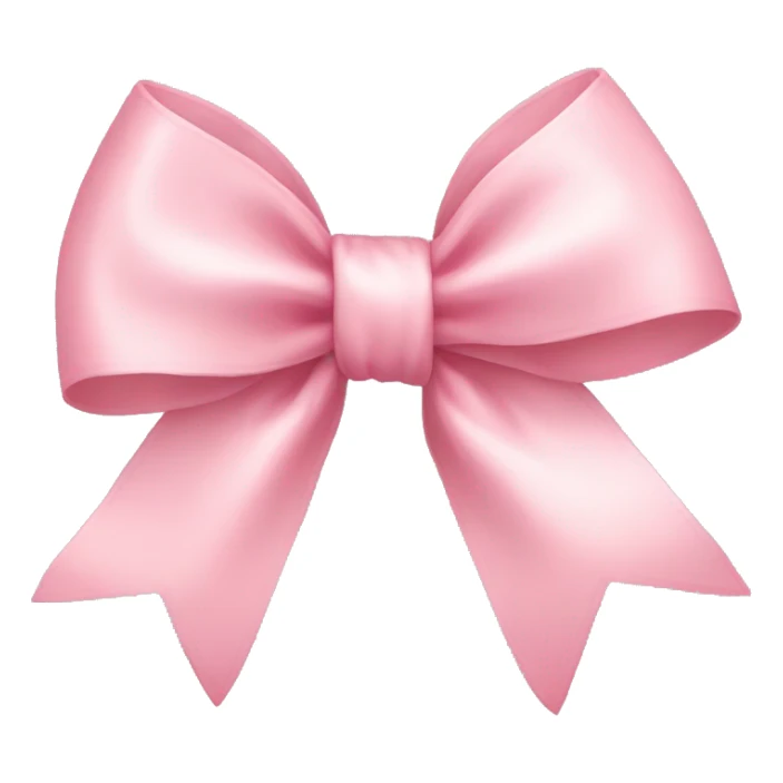light pink ribbon bow sticker