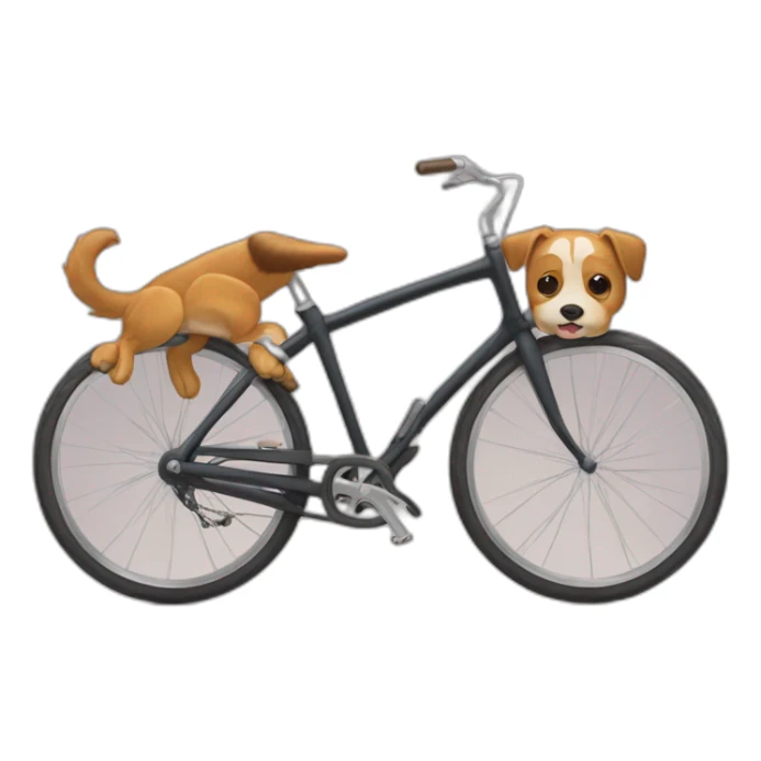 chien qui fait du vélo sticker