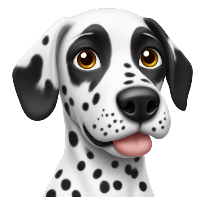 Dalmatian, dark ears, sports around eyes sticker