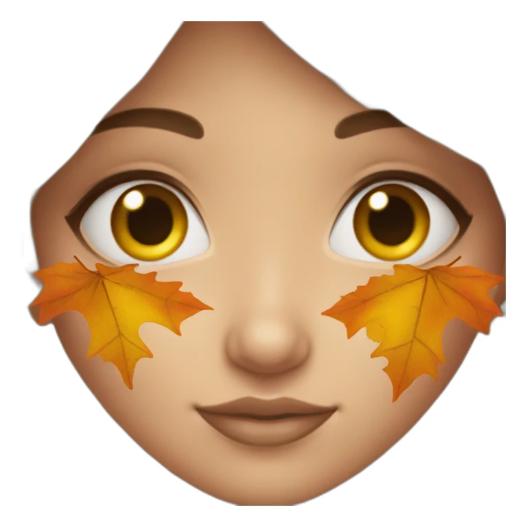 Girl with autumn eyes sticker