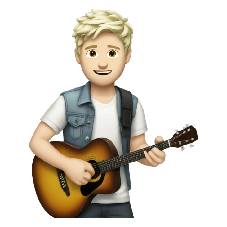 niall horan with gitaar sticker