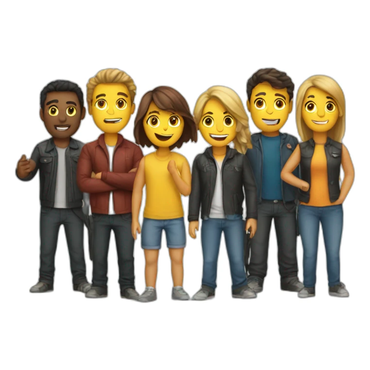 a 7 people group in the tour sticker