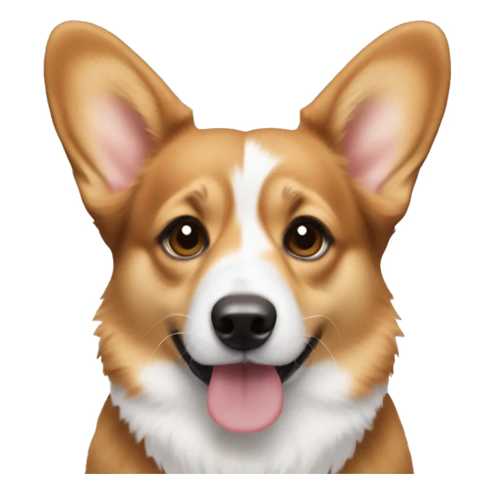 welsh corgi with brown hair girl sticker
