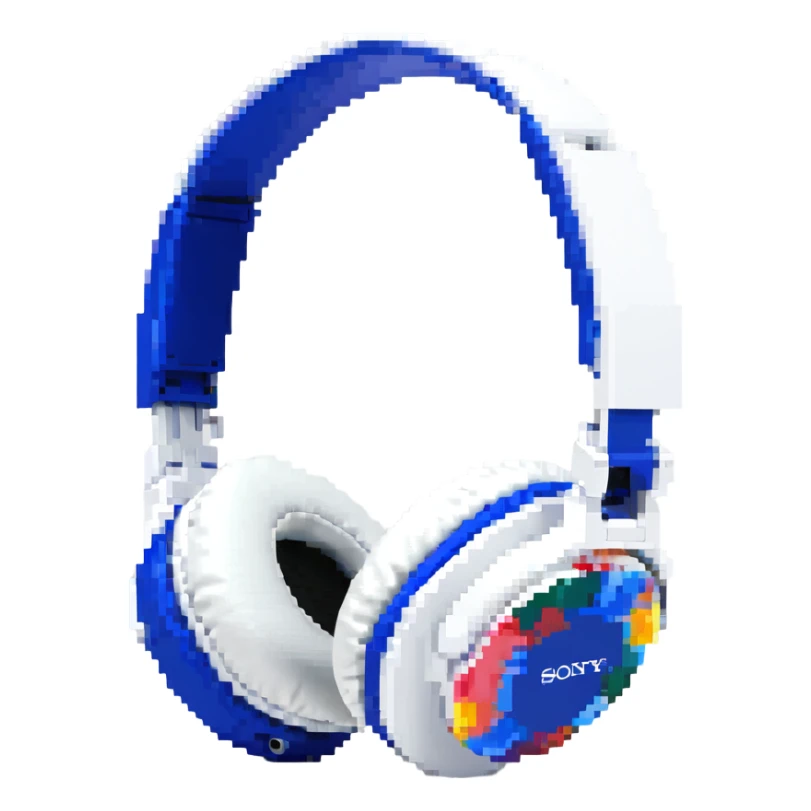 полноразмерные наушники Sony белые, no background sticker