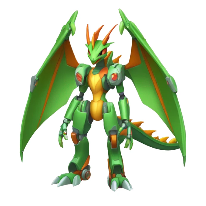 Mechanical Flygon-dragon-Charizard-raptor-Medabot-Mecha full body sticker