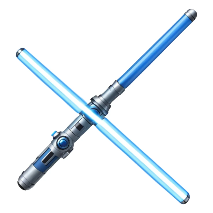 Blue Lightsaber emoji for email subject line sticker
