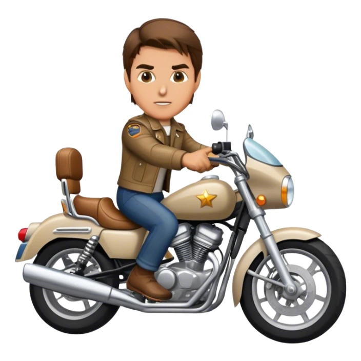 Tom Cruise faisant de la moto sticker