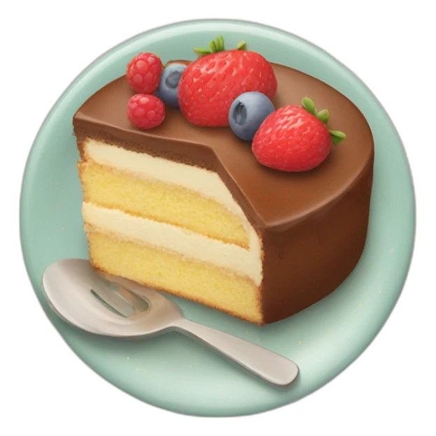 Peace of cake on a plate sticker