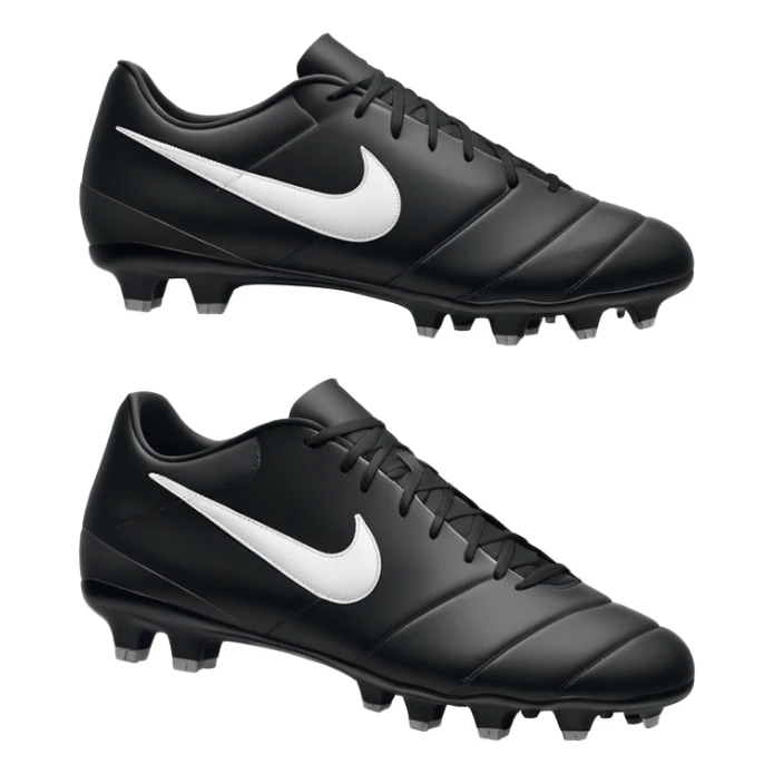 Nike soccer cleats, side view, simple, no text, apple emoji style sticker