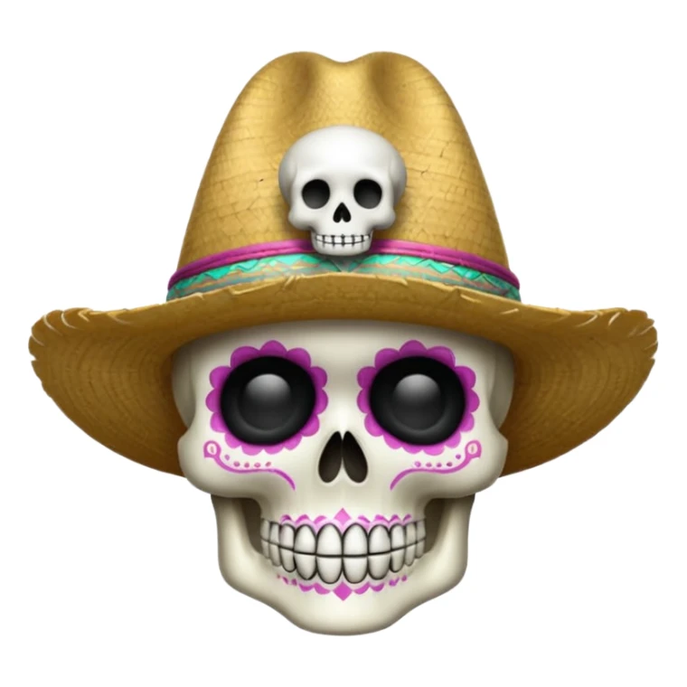 Quiero una calavera con su sombrero sticker