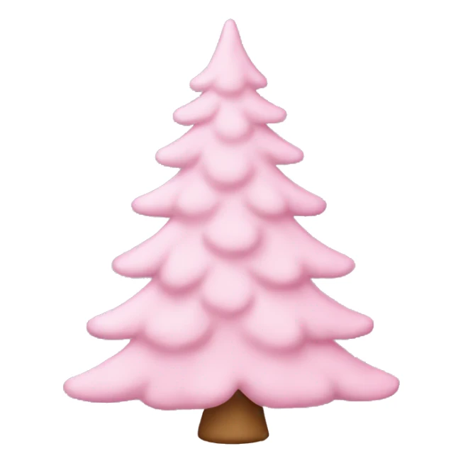 Pastel pink Christmas tree sticker