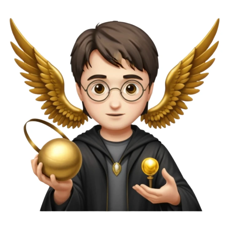 Harry Potter with golden snitch  sticker