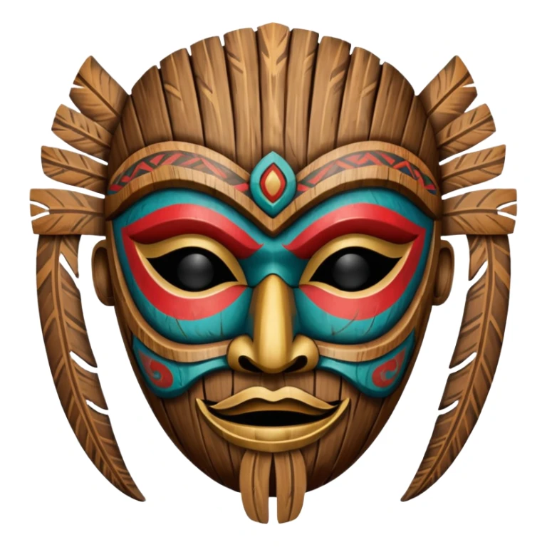 tribal mask sticker
