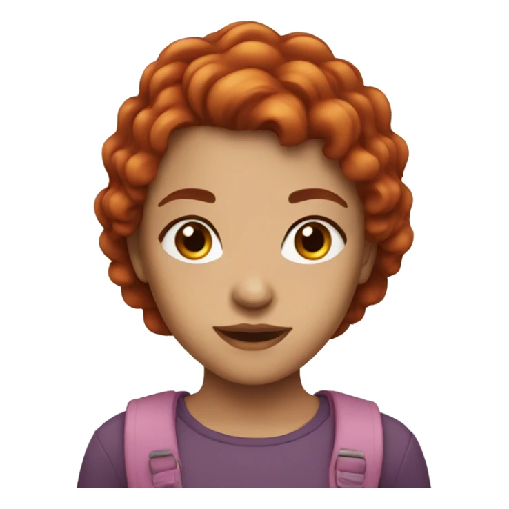 girl with red hair and brown eyes sticker