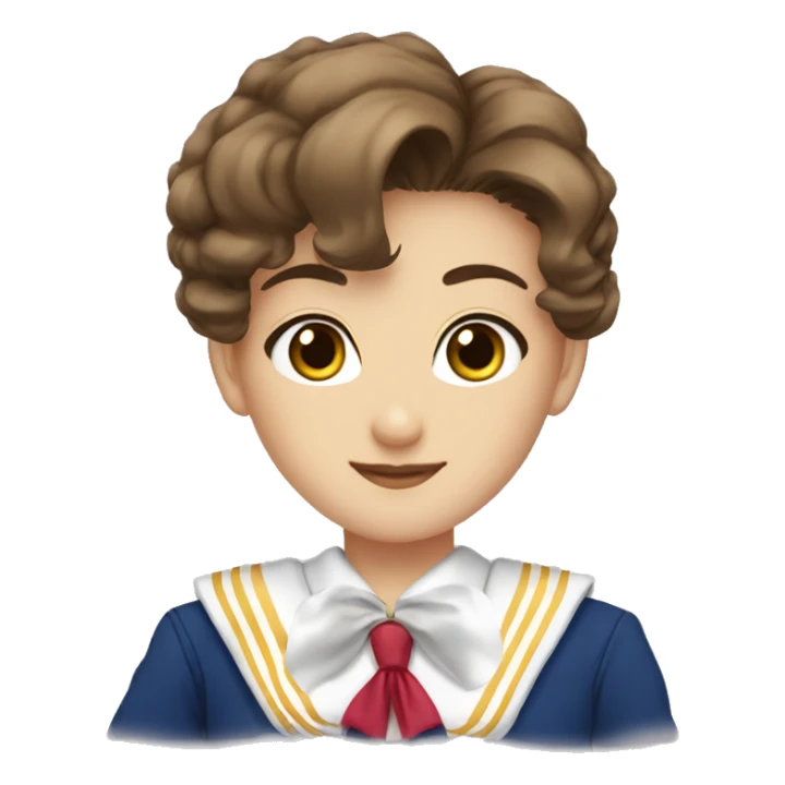 Sailor Moon with brown hair and brown eyes sticker