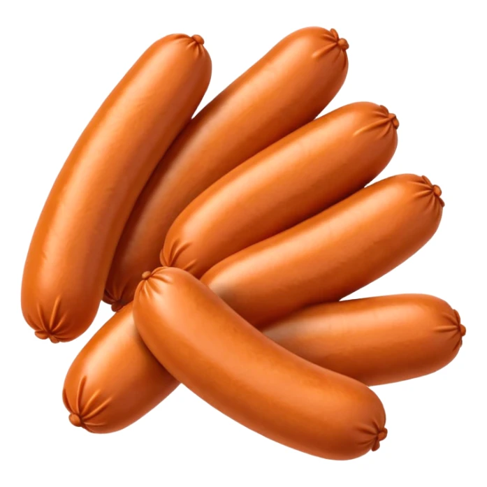 carrot orange vienna sausages sticker