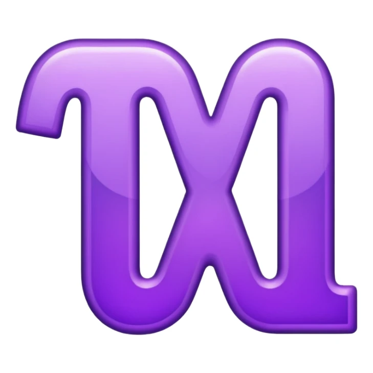 text that spells "YOU" in a shiny purple fancy text font  sticker