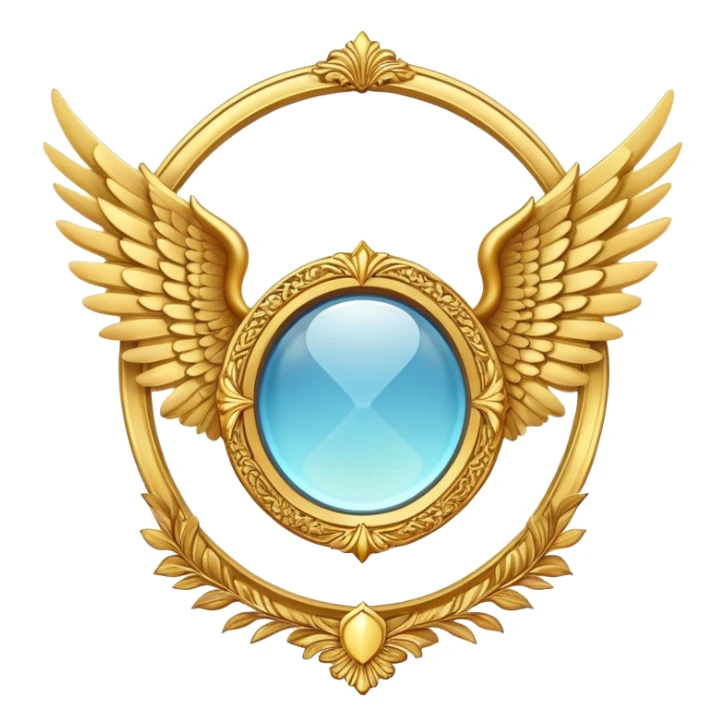 N award-in-frame-decorated-with-golden-angel--wings sticker