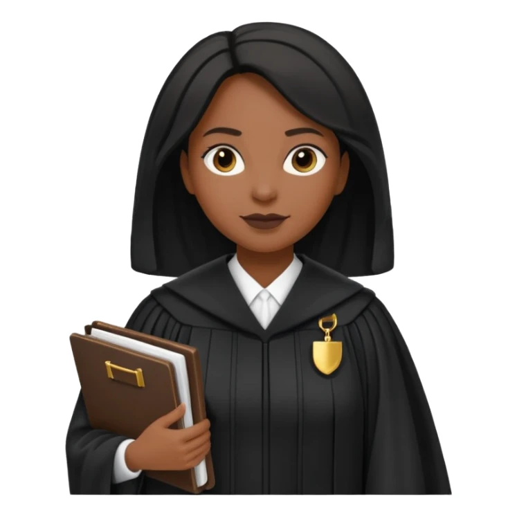 YARGIÇ KADIN ELİNDE DOSYA VAR,YARGIÇ KIYAFETİ GİYİNB ZENCİ OLSUN sticker