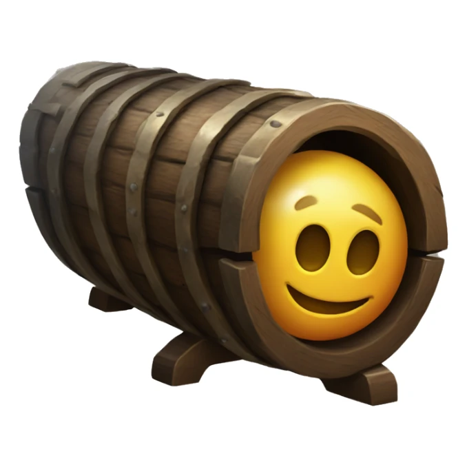 pirate canon with canon balls sticker