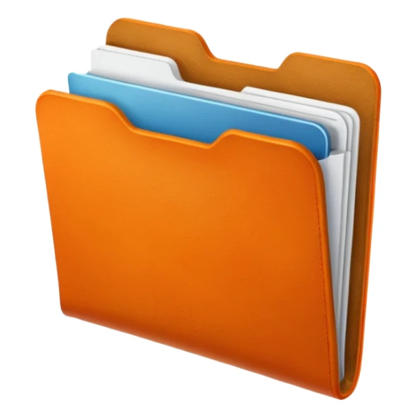Orange folder sticker