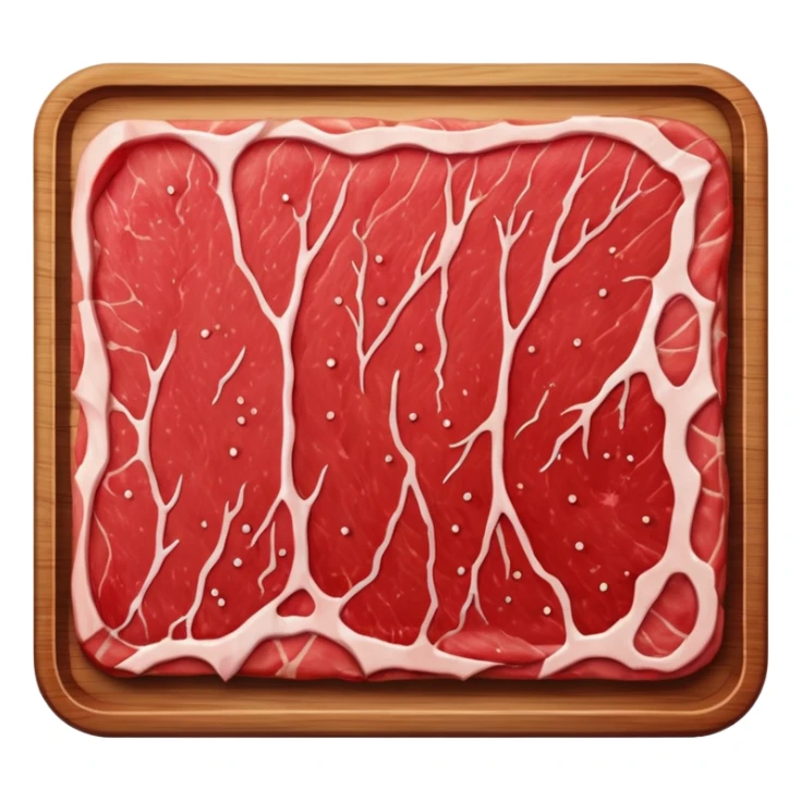 a slab of raw meat sticker