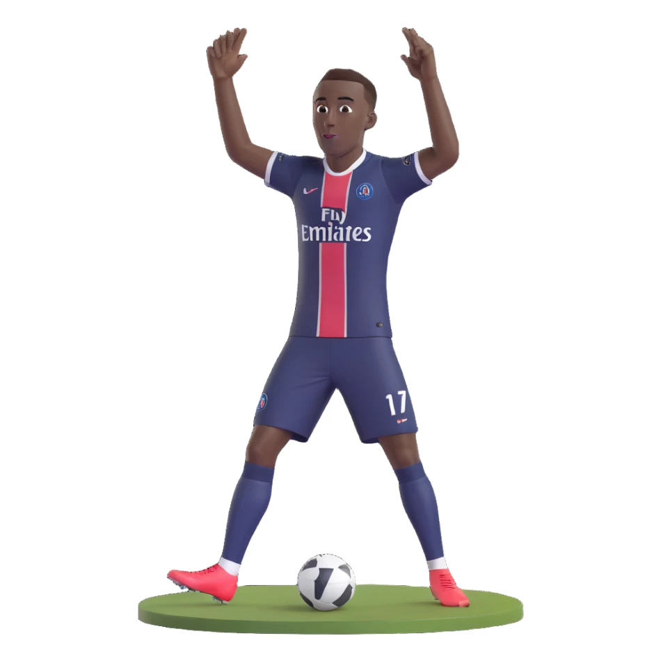 Blaise Matuidi in PSG kit doing signature goal celebration sticker