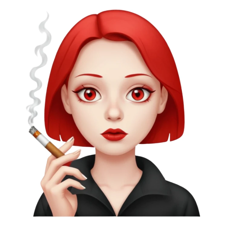 Smoking a blunt with red eyes  sticker