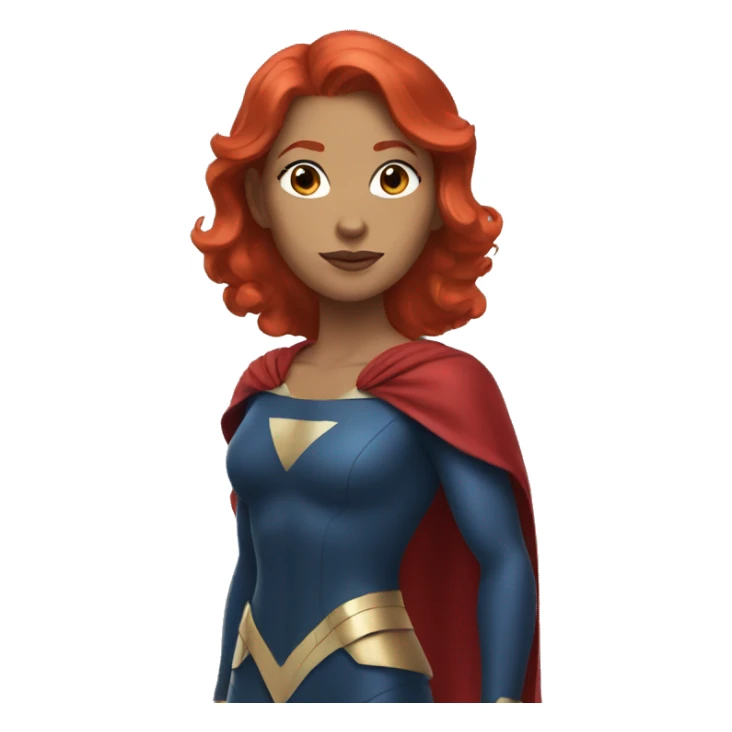 Superwoman with red hair sticker