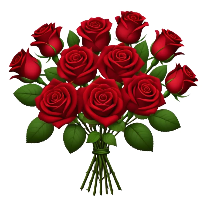 Bouquet of dark red roses sticker