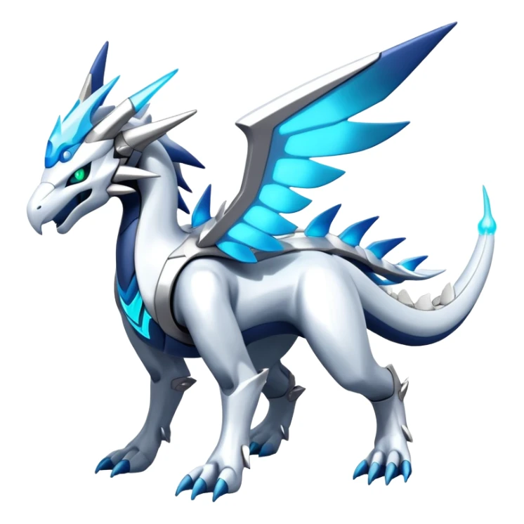 Modern Futuristic Kyurem-reshiram-dialga-Suicune-hybrid, full body sticker