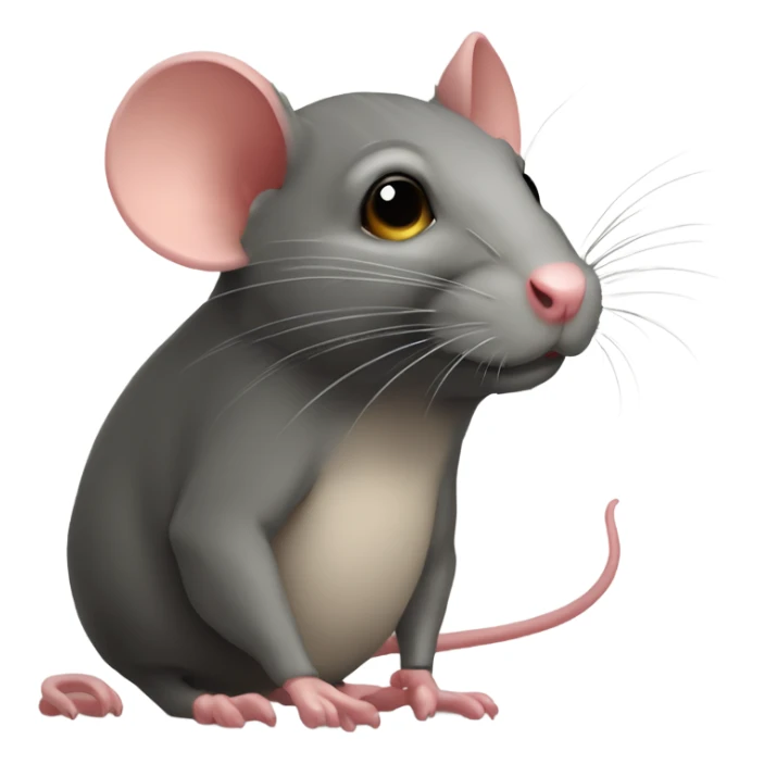 The treacherous rat is scheming cunningly sticker