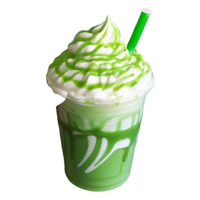 aesthetic green frappuccino  sticker
