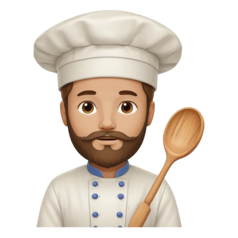  Pastry chef whith long brown hair and beard sticker