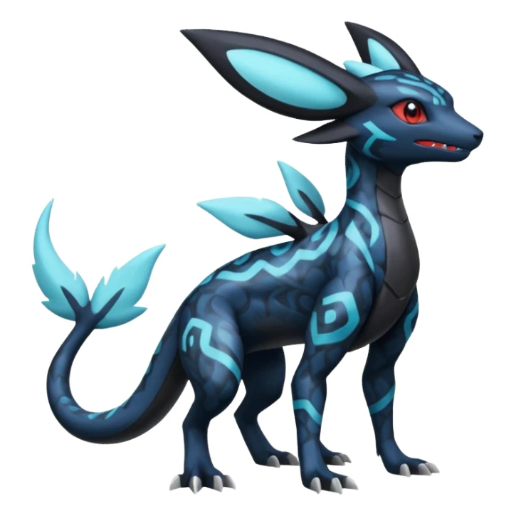 Salandit-Salamence-Umbreon-Silvally-fusion (full body) sticker