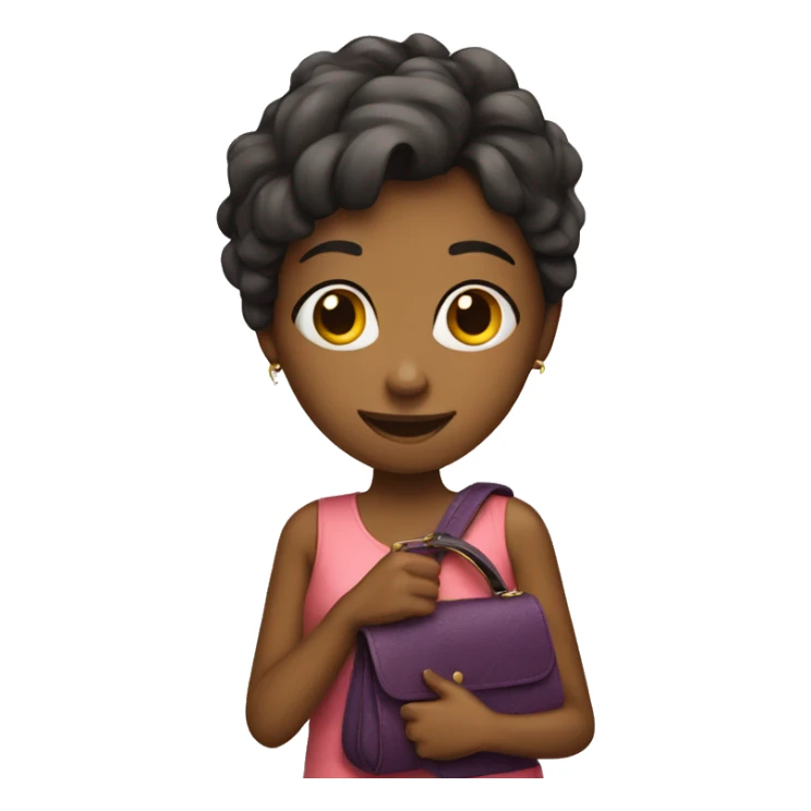 girl with purse sticker