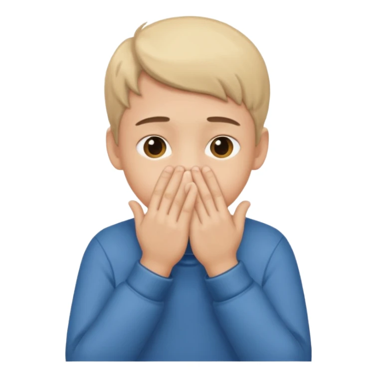 Create a shyness imoji Boys imoji Boys imoji hand in face hand in full face create a shame boys imoji full face cover in hand sticker