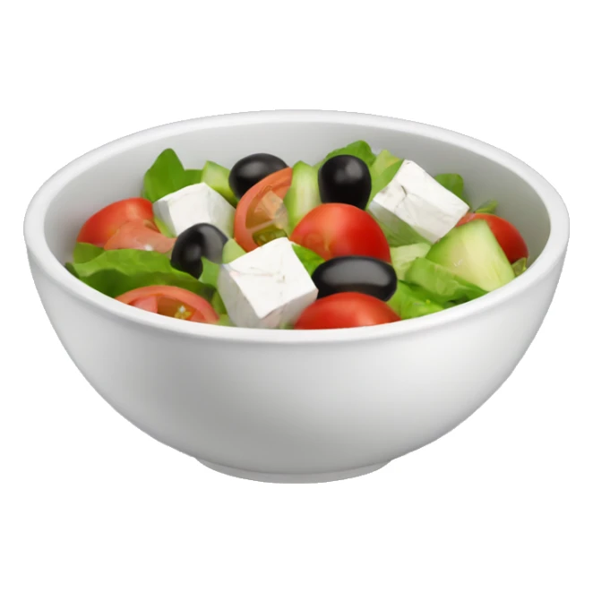 Bowl with Greek salad  sticker