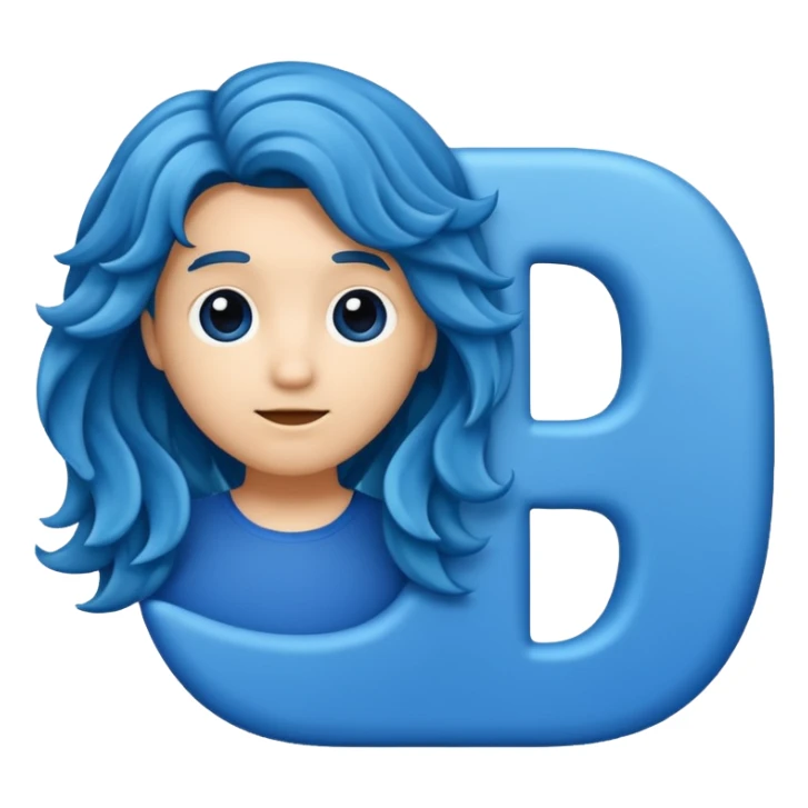 Letter o Blue With Hair With the letter H, which is greater, the same thing sticker