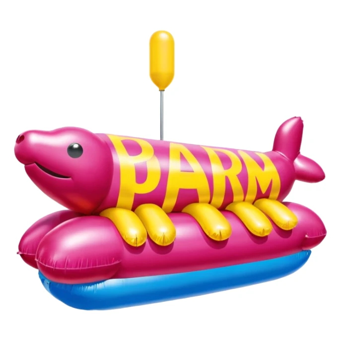  paris SPAM meat jeff koons style inflatable sculpture art painting  sticker