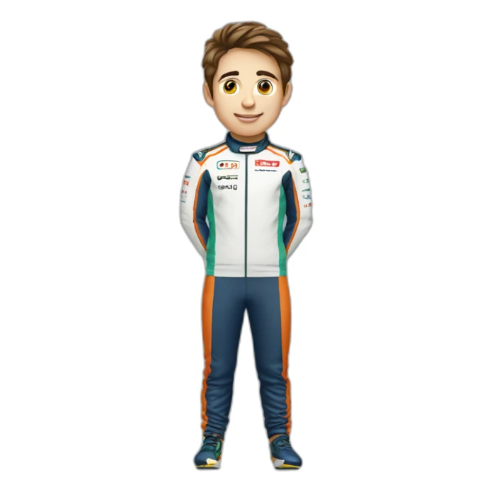Formule 1 coureur with brown hair sticker
