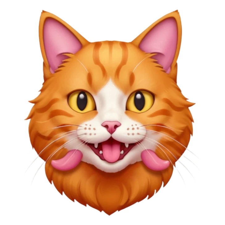 😽 cat emoji with its tongue out like this 😛 sticker