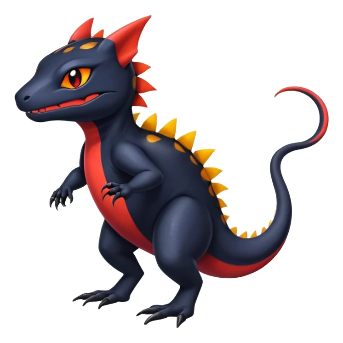 Shiny Dark Exotic Colorful Salandit-Noibat-Litten-Hybrid (Full body) sticker