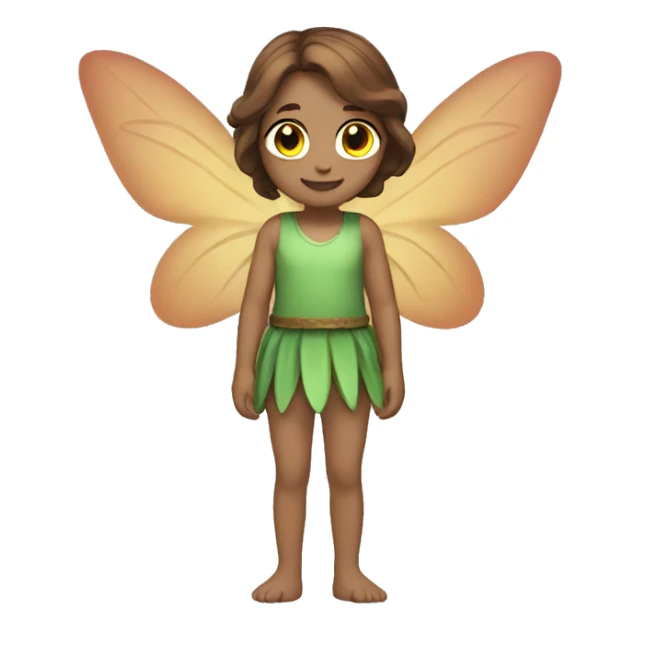 fairy with  brown hair and color wings  sticker
