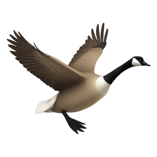 Flying Canadian goose wearing sunglasses sticker
