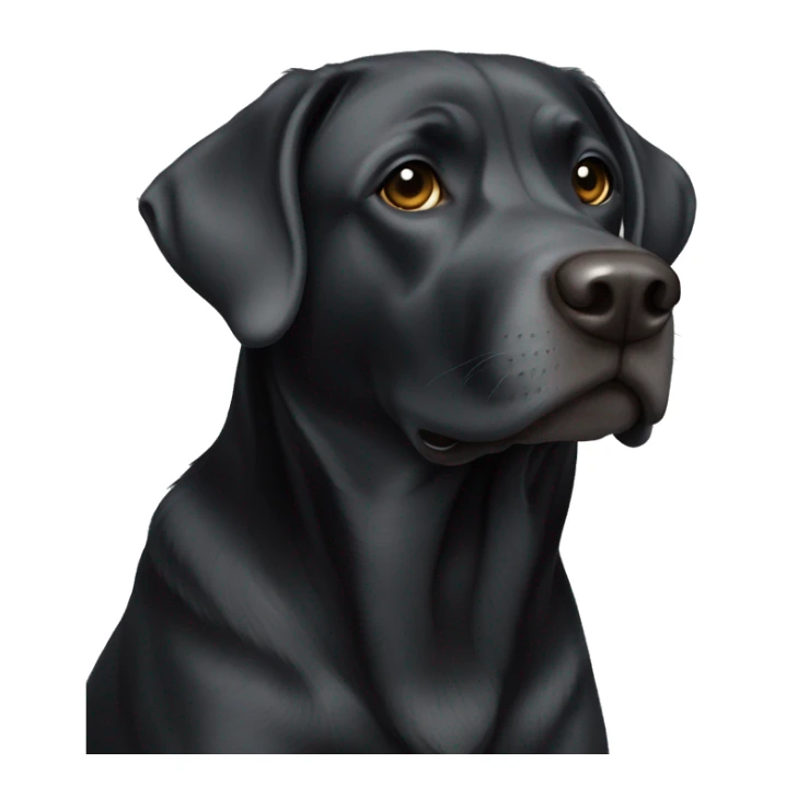 Black English lab mixed with grey ticking on the top of his head sticker
