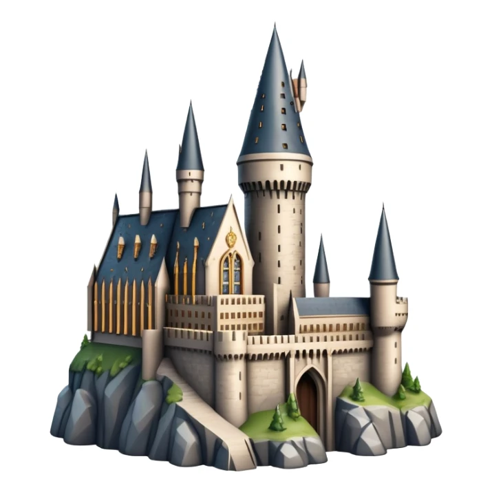 Hogwarts castle with tall towers and magical atmosphere sticker