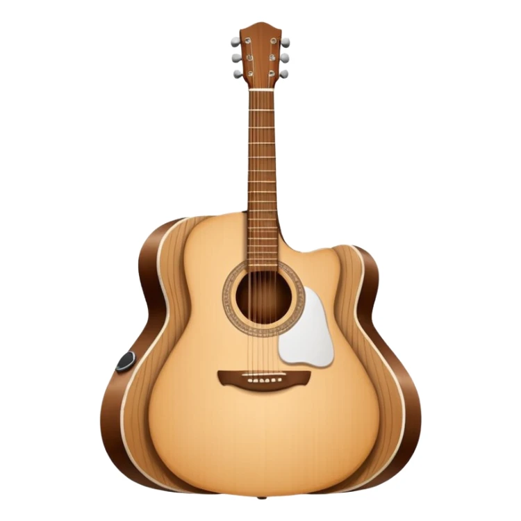 acoustic guitar with white paper rips in it sticker